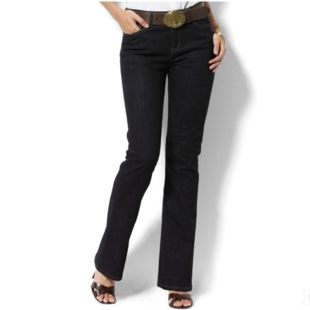 RALPH LAUREN | CLASSIC BOOTCUT BLACK JEANS